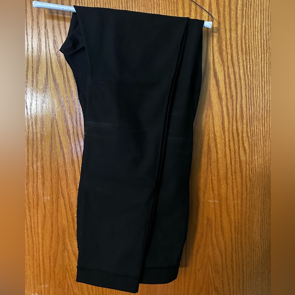 Black pixie cut slacks, high rise
